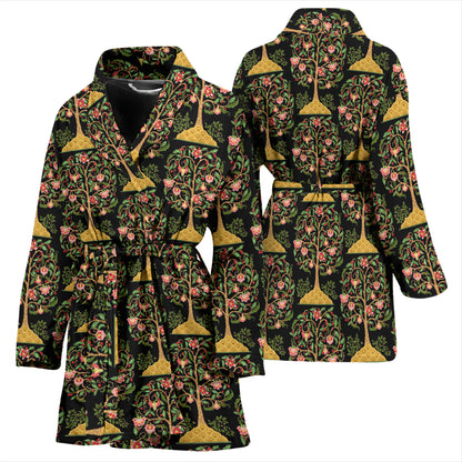 Tree Of Life Print Design LKS303 Women Bathrobe