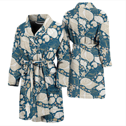 Seashell Print Design LKS308 Men Bathrobe