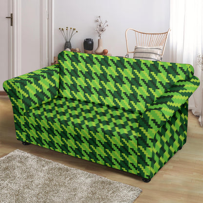 St Patricks Day Houndstooth Pattern Print LKS301 Loveseat Couch Slipcover