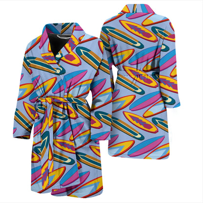 Surfboard Pattern Print Design LKS303 Men Bathrobe