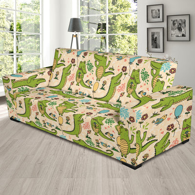 Alligator Pattern Print Design 01 Sofa Slipcover