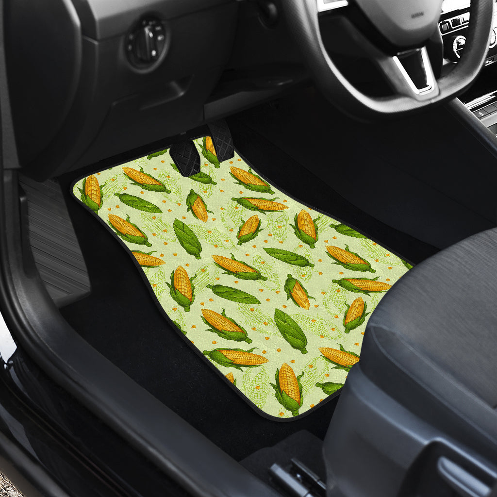 Agricultural Fresh Corn cob Print Pattern Car Floor Mats Front Back