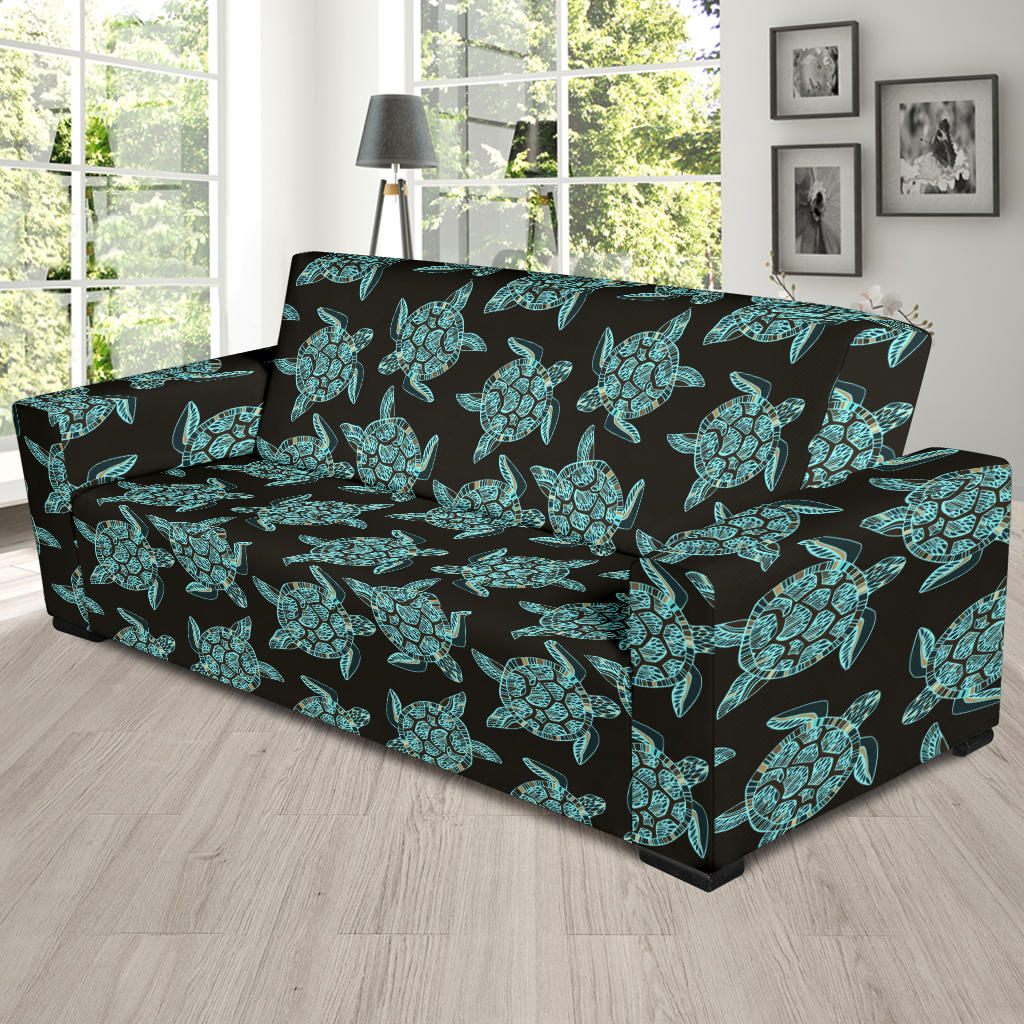 Sea Turtle Print Design LKS302 Sofa Slipcover