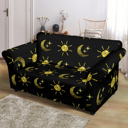 Sun Moon Print Design LKS304 Loveseat Couch Slipcover
