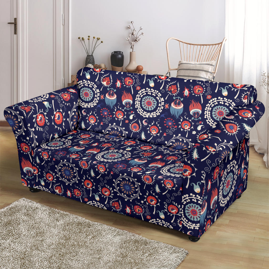 Suzani Print Design LKS305 Loveseat Couch Slipcover