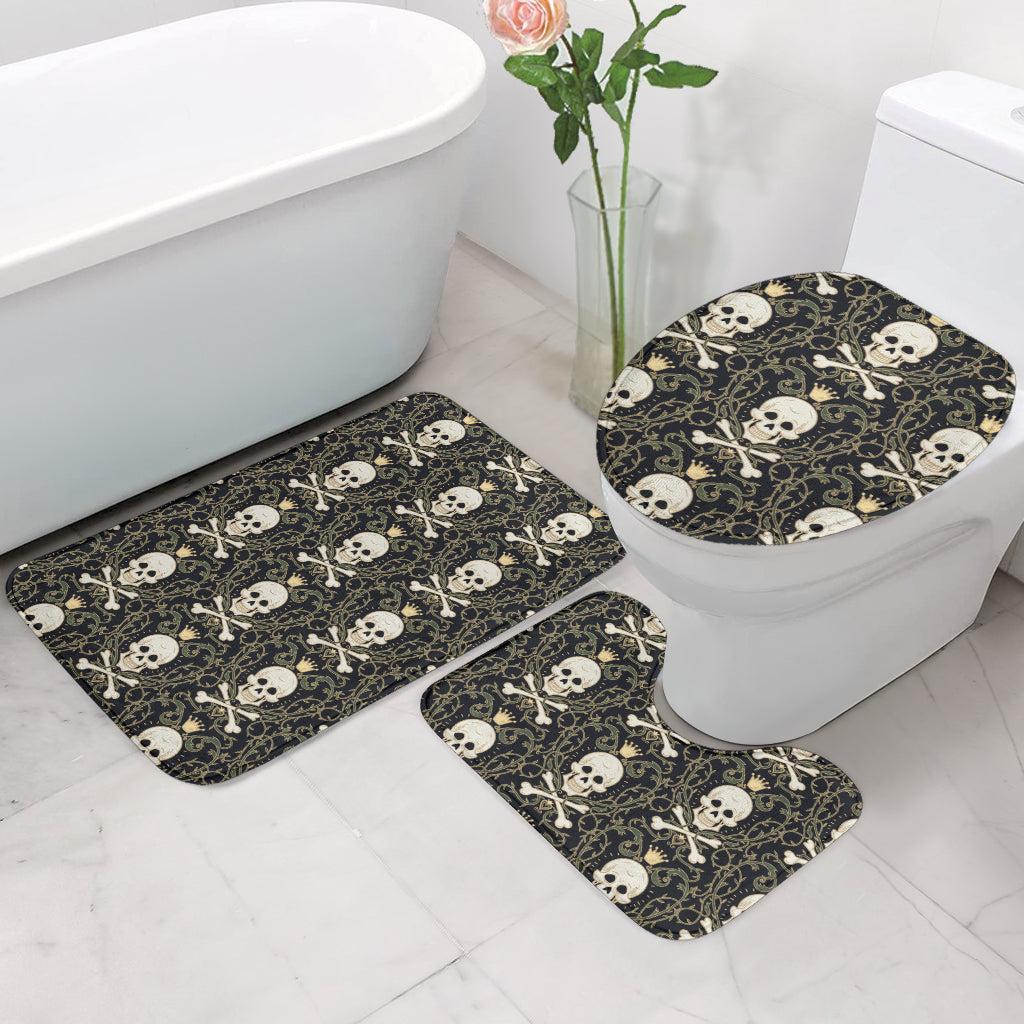 Skull King Print Design LKS307 Bathroom Mat Set