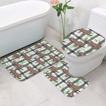 Sloth Print Design LKS301 Bathroom Mat Set