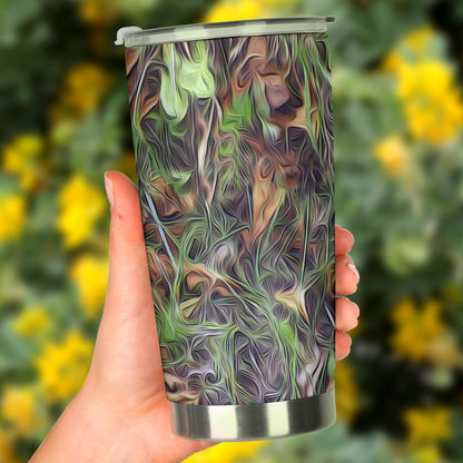 Camouflage Realistic Tree Print Tumbler