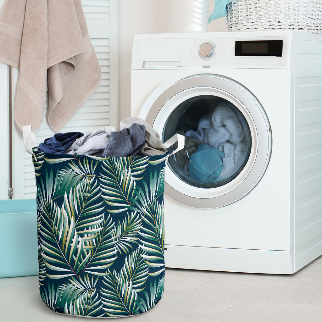 Sun Spot Tropical Palm Leaves hower Curtain Laundry Basket