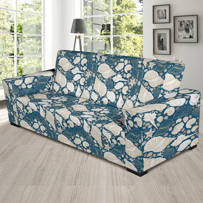 Seashell Print Design LKS308 Sofa Slipcover