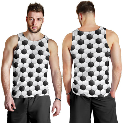 Soccer Ball Texture Print Pattern Men Tank Top