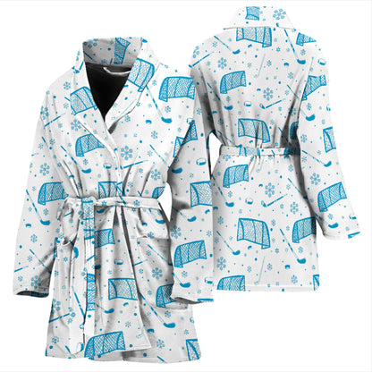 Hockey Print Design LKS303 Women Bathrobe