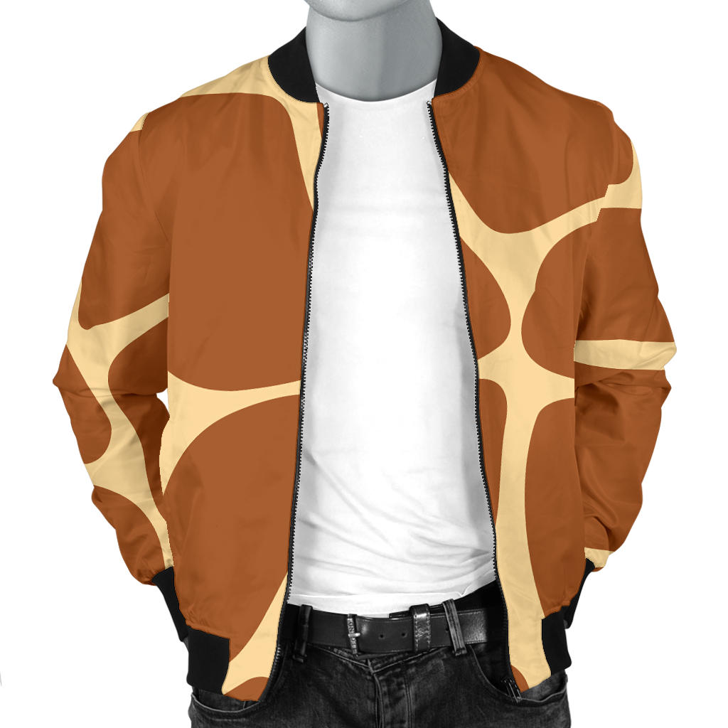 Giraffe Texture Print Men Bomber Jacket