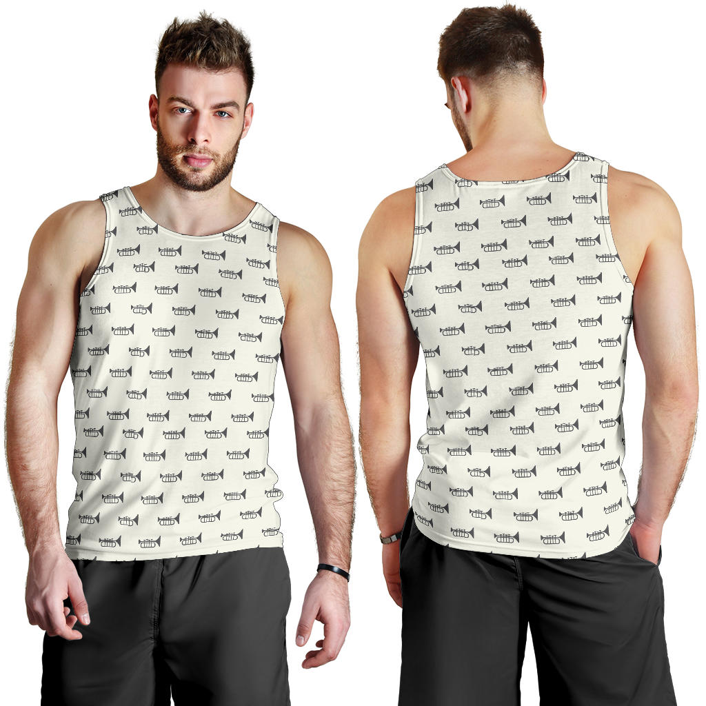 Trumpet Pattern Themed Print Men Tank Top