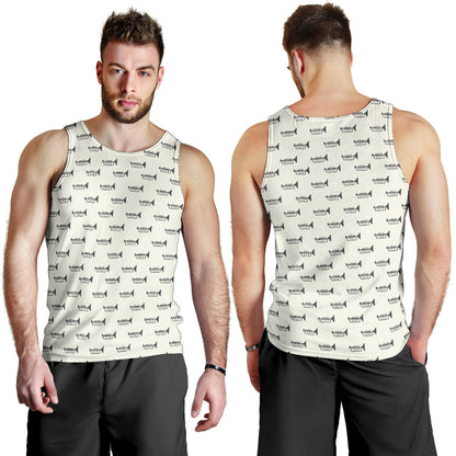 Trumpet Pattern Themed Print Men Tank Top