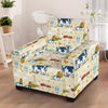 Cow Farm Design Print Armchair Slipcover