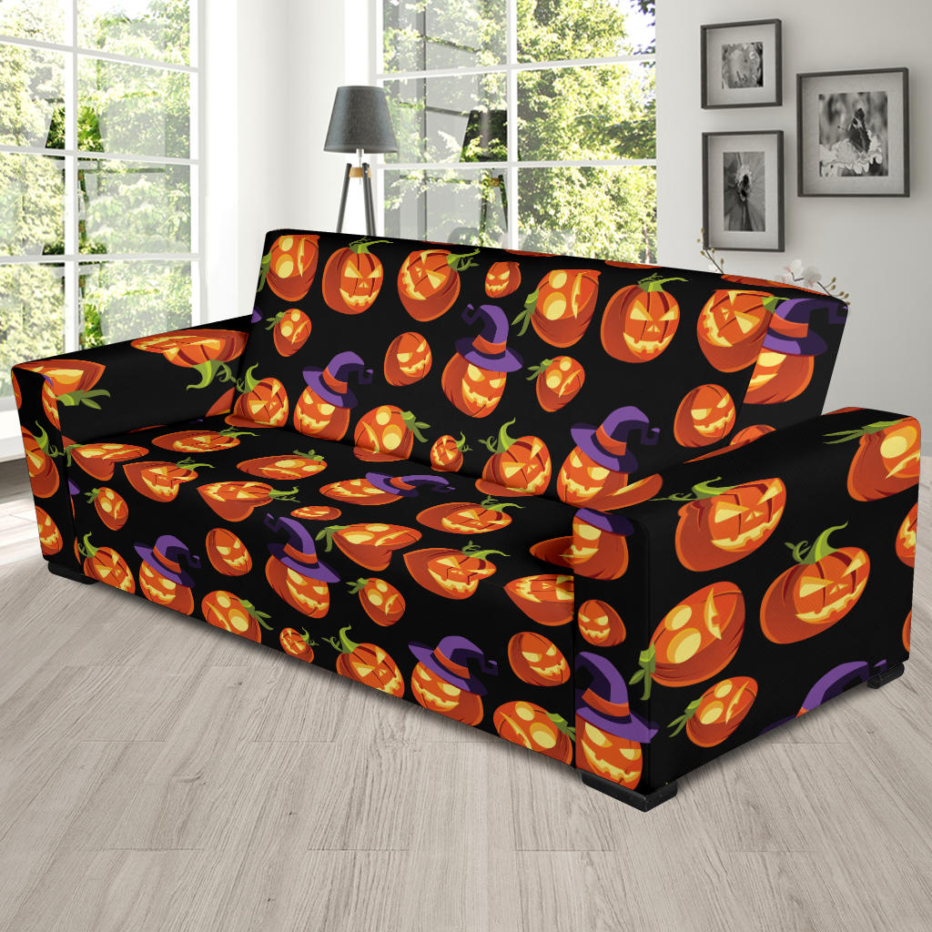 Witch Pumpkin Halloween Print LKS302 Sofa Slipcover