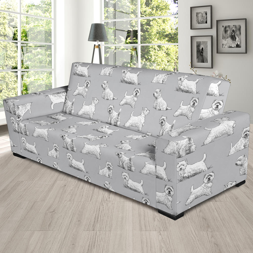 Scottish Terriers Print Design LKS3011 Sofa Slipcover