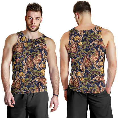Floral Vintage Classic Print Men Tank Top