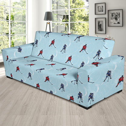 Hockey Player Print Design LKS302 Sofa Slipcover