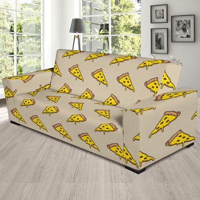 Pizza Pattern Print Design A04 Sofa Slipcover