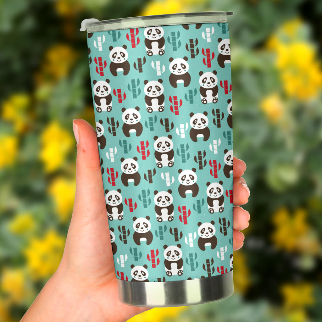 Panda Bear Cute Themed Print Tumbler