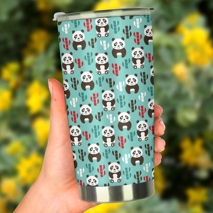 Panda Bear Cute Themed Print Tumbler