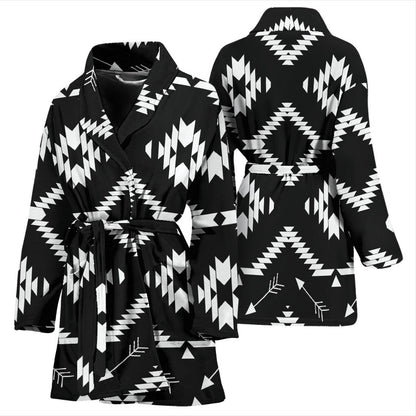 Native Pattern Print Design A04 Women Bathrobe