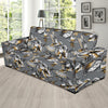 Hummingbird Pattern Print Design 02 Sofa Slipcover