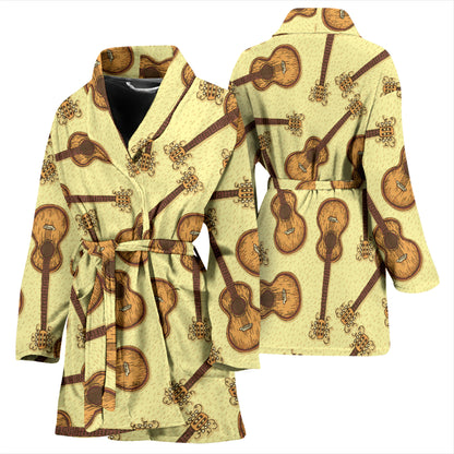 Acoustic Guitar Print Design LKS402 Women Bathrobe