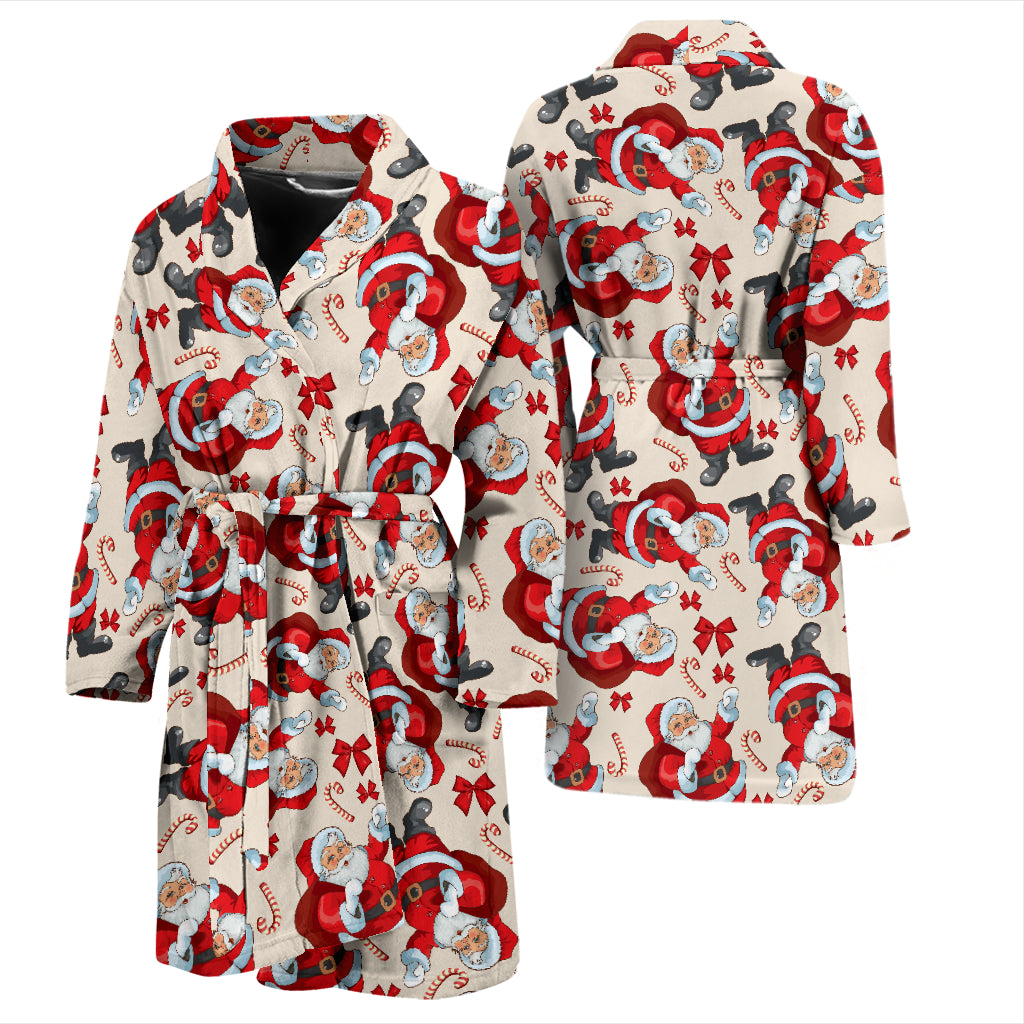 Santa Christmas Themed Print Design LKS302 Men Bathrobe