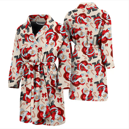 Santa Christmas Themed Print Design LKS302 Men Bathrobe