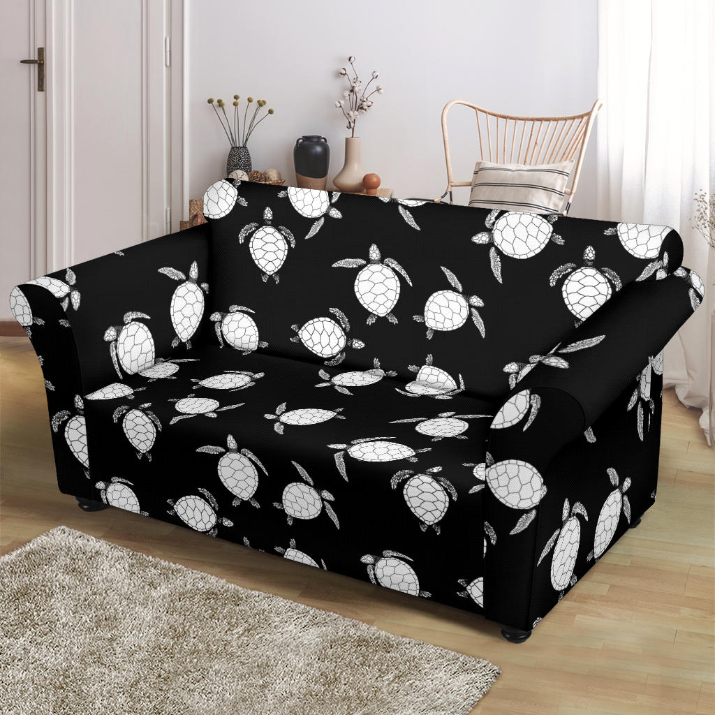 Sea Turtle Print Design LKS303 Loveseat Couch Slipcover