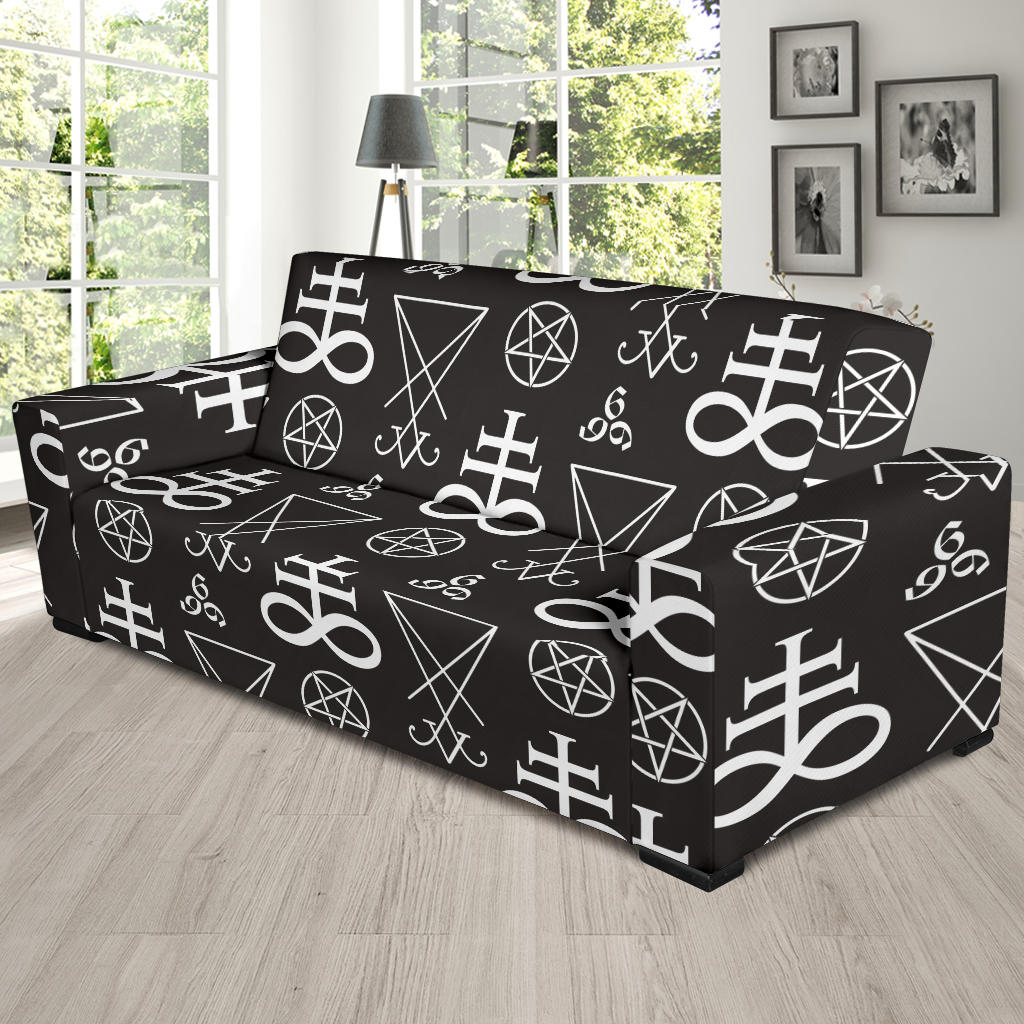 Pentagram Pattern Print Design A04 Sofa Slipcover