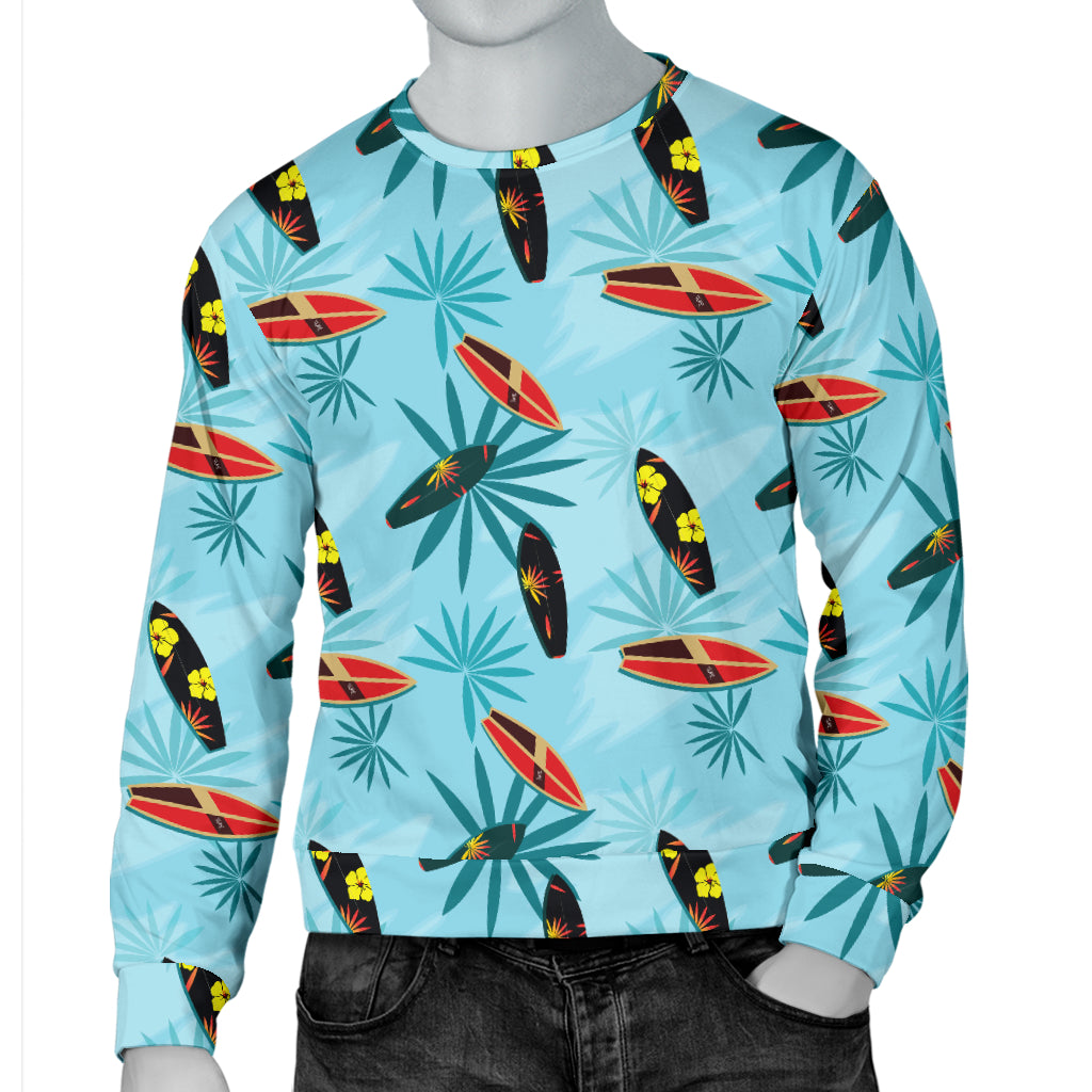Surfboard Themed Pattern Men Long Sleeve Sweatshirt