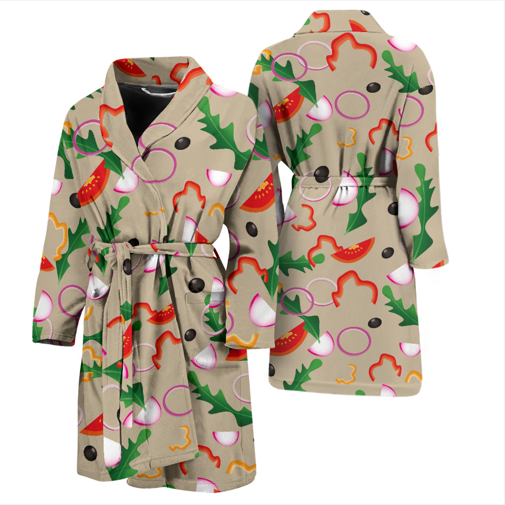 Salad Print Design LKS303 Men Bathrobe
