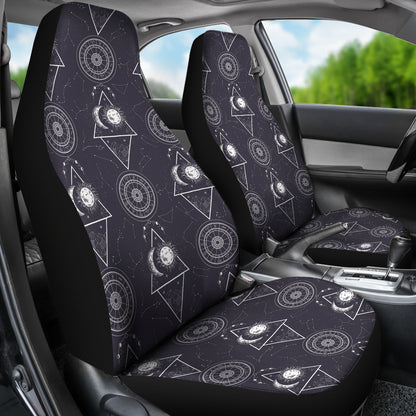 Sun Moon Print Design LKS309 Car Seat Covers