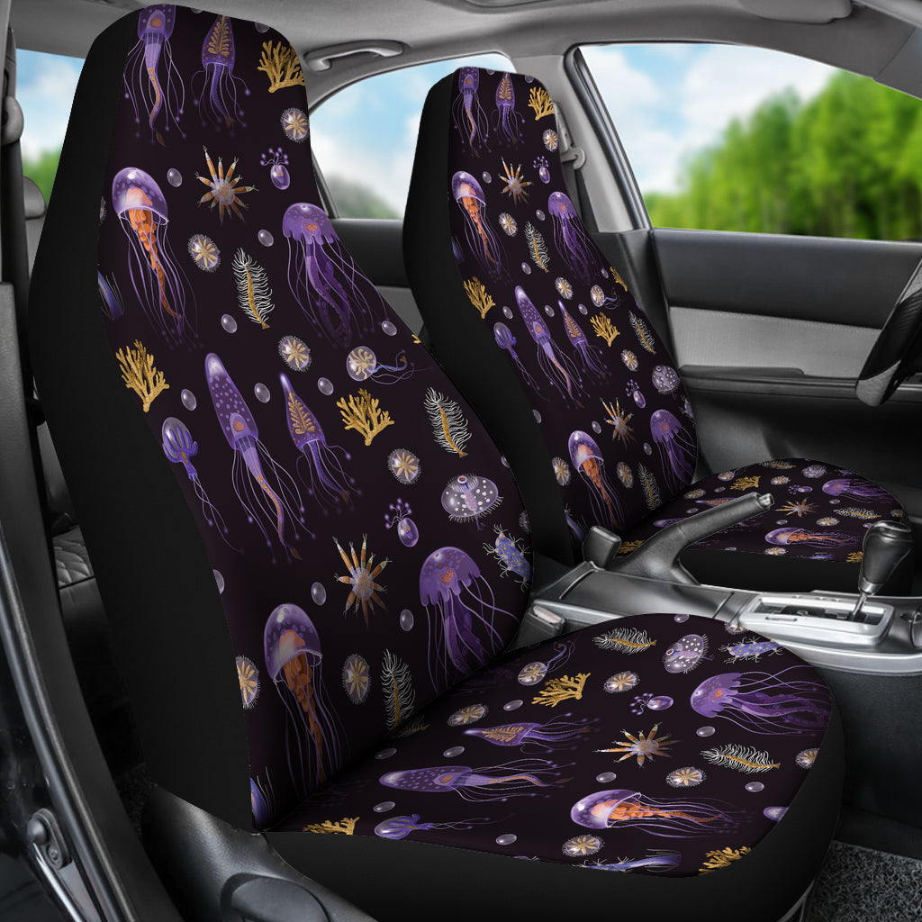 Seaweed With Jelly Fish Print Design LKS305 Car Seat Covers