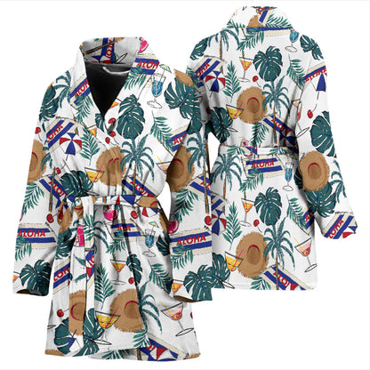 Aloha Hawaii Beach Pattern Print Design 04 Women Bathrobe