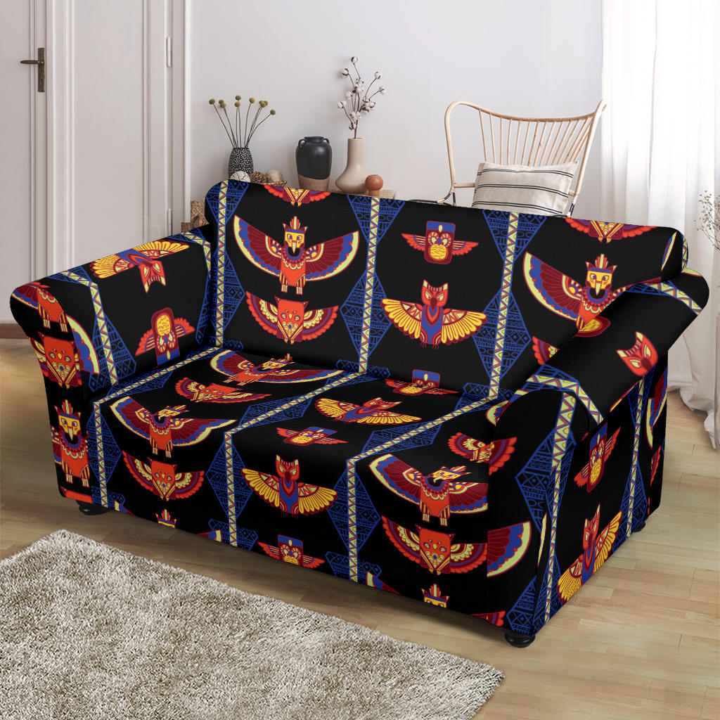 Totem Print Design LKS302 Loveseat Couch Slipcover