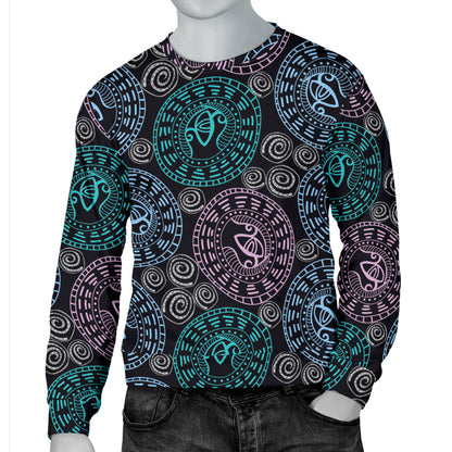 Eye of Horus Ethnic Pattern Men Long Sleeve Sweatshirt