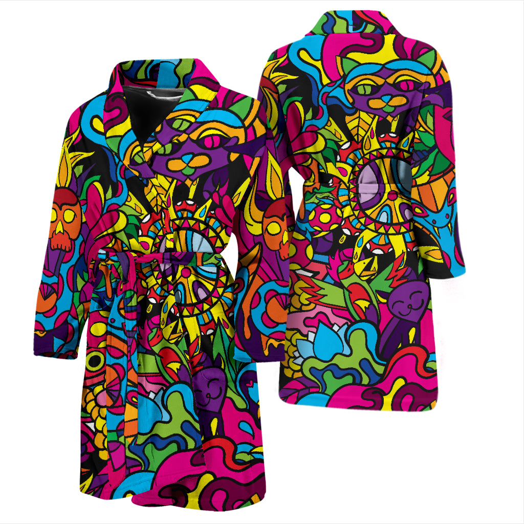 Trippy Print Design LKS304 Men Bathrobe
