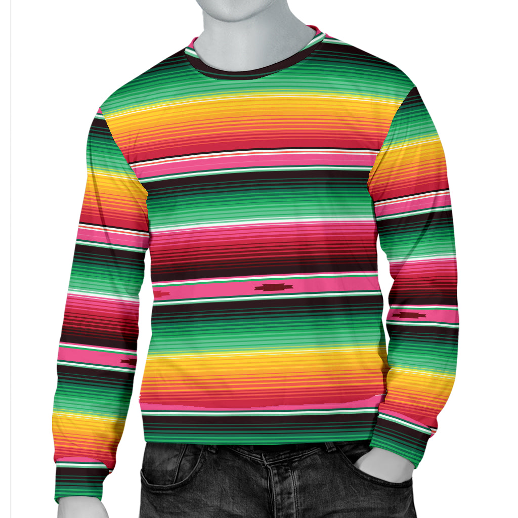 Mexican Blanket Classic Print Pattern Men Long Sleeve Sweatshirt