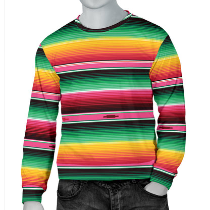 Mexican Blanket Classic Print Pattern Men Long Sleeve Sweatshirt