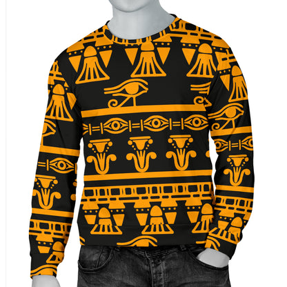 Eye of Horus Tribal Egypt Pattern Men Long Sleeve Sweatshirt