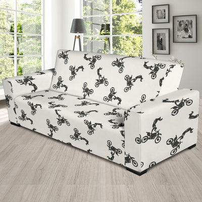 Motocross Pattern Print Design 03 Sofa Slipcover