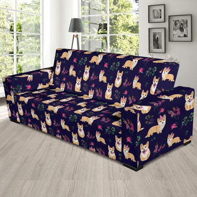 Pembroke Welsh Corgis Pattern Print Design A06 Sofa Slipcover