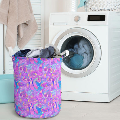 Psychedelic Trippy Mushroom Print Laundry Basket