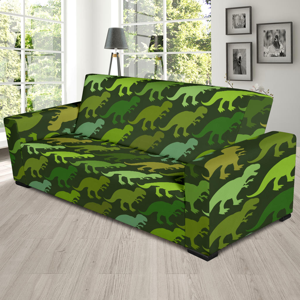 T Rex Pattern Print Design A03 Sofa Slipcover