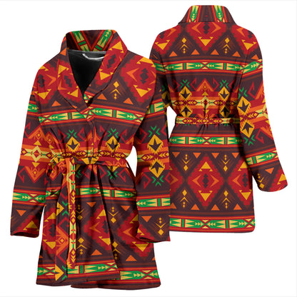 Southwest Pattern Print Design LKS309 Women Bathrobe
